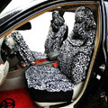 Leopard Universal Car Seat Covers Cotton - Black