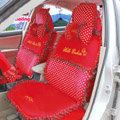 Fascinating Polka Dot Car Seat Covers Plush fabrics - Red