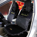 Fascinating Polka Dot Universal Car Seat Covers Plush fabrics - Black