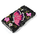 Butterfly bling Crystals Hard Cases Covers For Nokia N8 - Black
