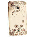 Bling Diamond Crystals Hard Cases Covers For Sony Ericsson X10i - White