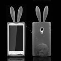 Rabbit Ears Silicone Case Covers For Sony Ericsson X10i - Gray