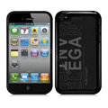 Slim Metal Aluminum Silicone Cases Covers for iPhone 5G - Black