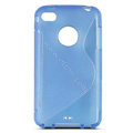 s-mak translucent double color cases covers for iPhone 5G - Blue