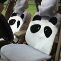 Winter Cute Panda Auto Seat Cushion Warm Plush Car Seat Covers - Gray