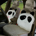 Winter Cute Panda Auto Seat Cushion Warm Plush Car Seat Covers - Green