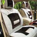 Winter Fleece Auto Seat Covers Warm Plush pads Car Seat Cushion - Black