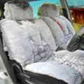 Winter Fleece Tiger Print grain Auto Seat Cushion Warm Plush Car Seat Covers - Gray