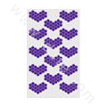 Bling Heart-shaped crystal cases covers for your mobile phone model - Purple