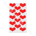 Bling Heart-shaped crystal cases covers for your mobile phone model - Red