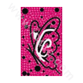 Butterfly bling crystal cases covers for your mobile phone model - Rose EB010