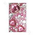 Heart 3D bling crystal cases covers for your mobile phone model - Pink