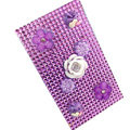 Flower 3D bling crystal cases covers for your mobile phone model - Purple