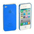 Transparency shell Hard Back Cases Covers for iPhone 4G - Blue