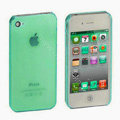 Transparency shell Hard Back Cases Covers for iPhone 4G - Green