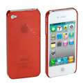 Transparency shell Hard Back Cases Covers for iPhone 4G - Red