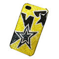 Bling covers Five Star diamond crystal cases for iPhone 4G - Black