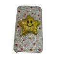 Bling covers Five Star diamond crystal cases for iPhone 4G - Yellow