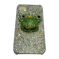 Bling covers Frog diamond crystal cases for iPhone 4G - Green
