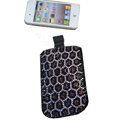 Luxury Bling Holster covers Leopard Grain diamond crystal cases for iPhone 4G - Pink