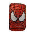 Luxury Bling Holster covers Spider diamond crystal cases for iPhone 4G - Red