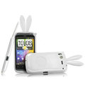 Imak Rabbit covers Bunny cases for HTC Desire S G12 S510e - White (High transparent screen protector+Sucker)