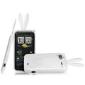 Imak Rabbit covers Bunny cases for HTC Pyramid Sensation 4G G14 Z710e - White (High transparent screen protector+Sucker)