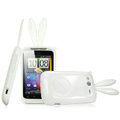 Imak Rabbit covers Bunny cases for HTC Wildfire S A510e G13 - White (High transparent screen protector+Sucker)