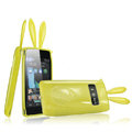 Imak Rabbit covers Bunny cases for Nokia X7 X7-00 - Yellow (High transparent screen protector+Sucker)