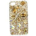 Bling Butterfly S-warovski crystals diamond cases covers for iPhone 4G - Gold