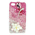 Bling Butterfly S-warovski crystals diamond cases covers for iPhone 4G - Pink
