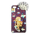 Bling Monkey S-warovski diamond crystals cases covers for iPhone 4G - Gold