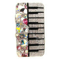 Bling Piano S-warovski diamond crystals cases covers for iPhone 4G - White