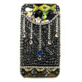 Bling Raindrop S-warovski crystals diamond cases covers for iPhone 4G - Black