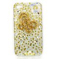 Bling S-warovski Butterfly diamond crystal cases covers for iPhone 4G - Yellow