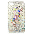 Bling S-warovski crystals diamond cases covers for iPhone 4G - White