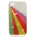 Bling little Butterflys S-warovski crystals diamond cases covers for iPhone 4G - White