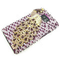 Bling Peacock S-warovski crystals diamond cases covers for Samsung i9100 Galasy S II S2 - Purple