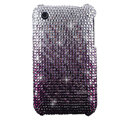 Bling crystals diamonds cases covers for iPhone 3G 3GS - Gradient Purple