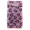 Bling Leopard S-warovski crystals diamonds cases covers for Samsung i9100 Galasy S II S2 - Pink