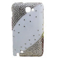 Bling S-warovski crystals diamond cases covers for Samsung Galaxy Note I9220 - White