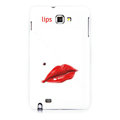 Lips silicone cases covers for Samsung Galaxy Note i9220 N7000 - Red EB001