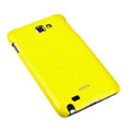 ROCK bright side skin hard cases covers for Samsung Galaxy Note i9220 - Yellow (Screen protection film)