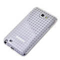 ROCK magic cube TPU soft case skin covers for Samsung Galaxy Note i9220 - White (Screen protection film)