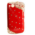Bling S-warovski crystals diamond cases covers for HTC Salsa G15 C510e - Red