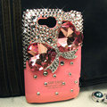 Bling bowknot S-warovski crystals diamond cases covers for HTC Salsa G15 C510e - Red