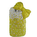 Bling bowknot crystals diamond cases covers for HTC Salsa G15 C510e - Yellow