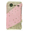 Bling crystals diamond hard cases covers for HTC Incredible S S710e G11 - Pink