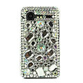 Bling Big crystals cases diamond covers for HTC Incredible S S710e G11 - White