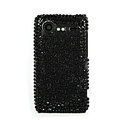 Bling Point crystals cases diamond covers for HTC Incredible S S710e G11 - Black
